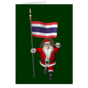Sweet Santa Claus With Flag Of Thailand