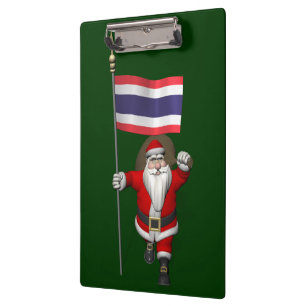 Sweet Santa Claus With Flag Of Thailand Clipboard