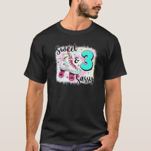 Sweet Sassy And Three Birthday For Girls Skater T-Shirt