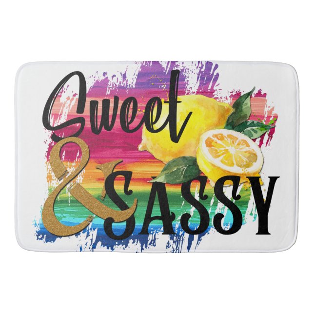 Sweet & Sassy Bath Mat (Front)