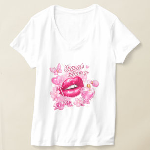 Sweet & Sassy Pink Coquette Graphic T-Shirt Y2K