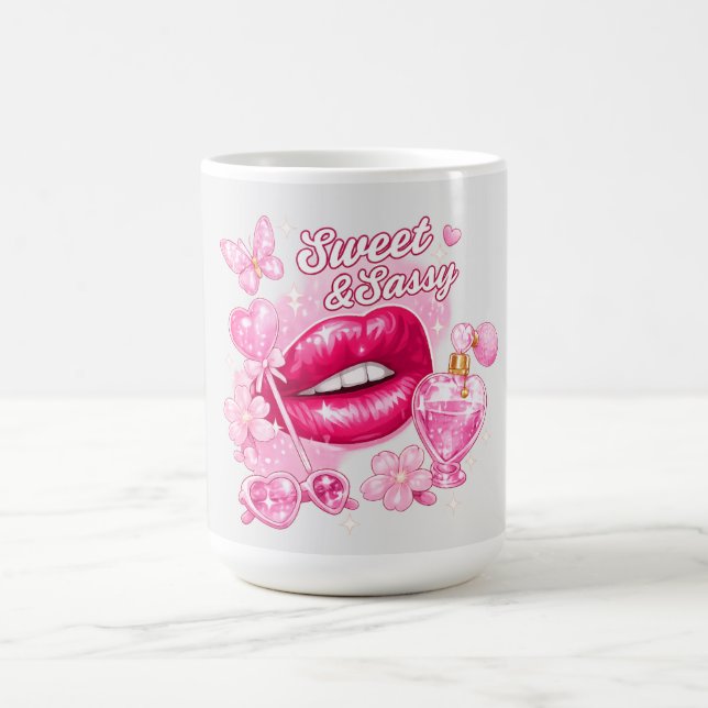 Sweet & Sassy Pink Coquette Mug (Center)