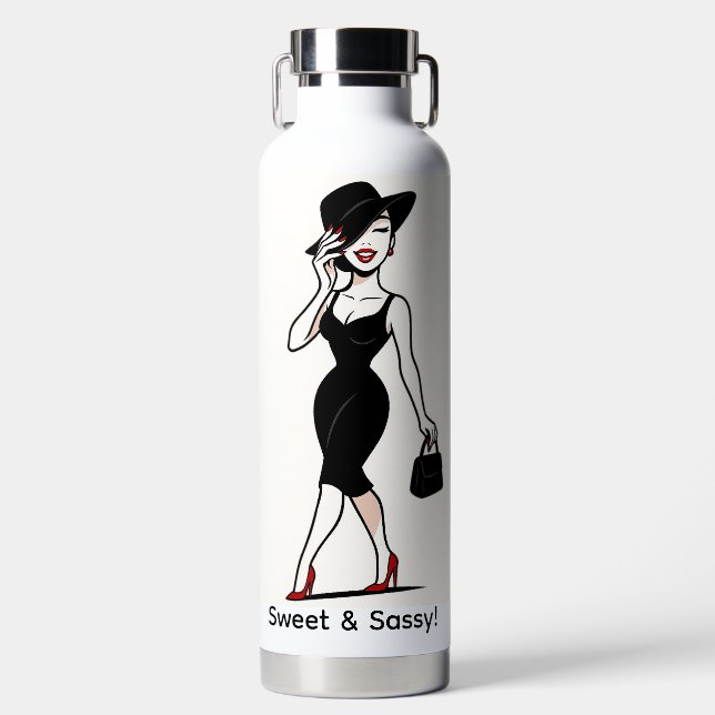 Sweet & Sassy water bottle (Front)