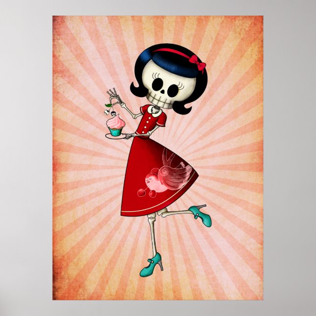 Sweet & Scary Skeleton Girl Poster (Front)