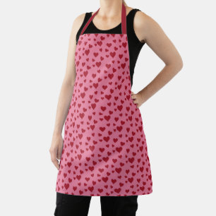 Sweet Scatter Hearts - Candy Pink & Red Apron