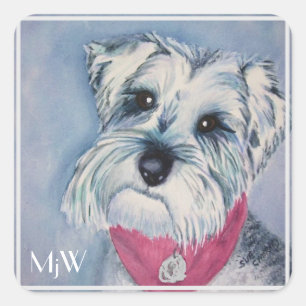 Sweet Schnauzer Square Sticker