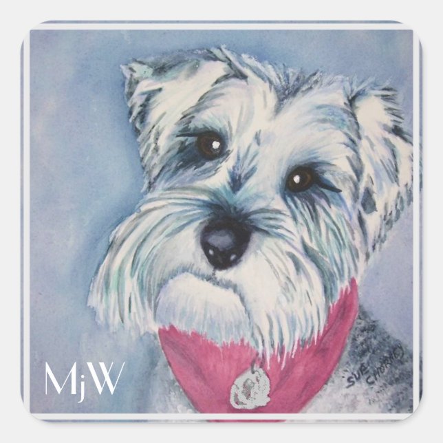 Sweet Schnauzer Square Sticker (Front)