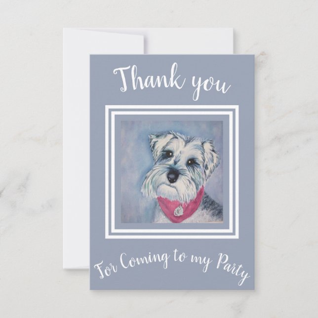 Sweet Schnauzer Thank You Card (Front)