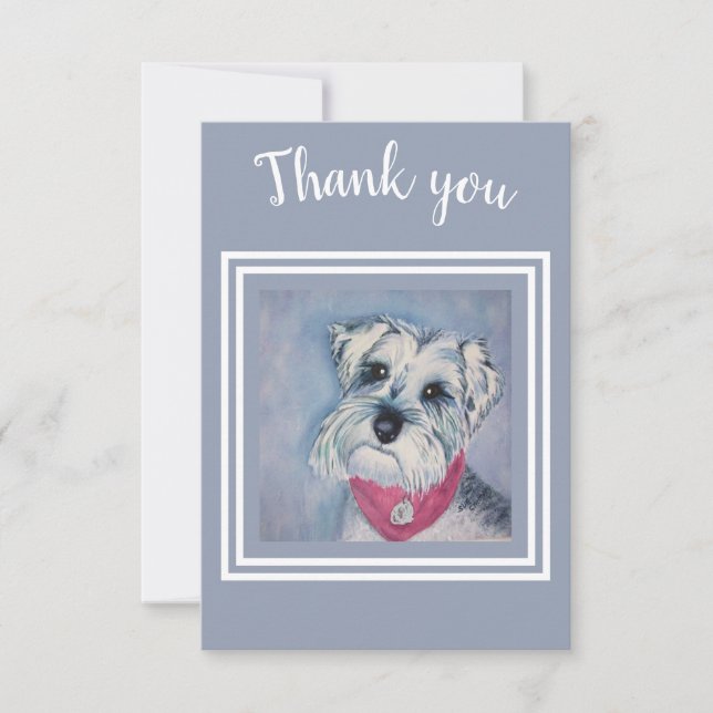 Sweet Schnauzer Thank You Card (Front)