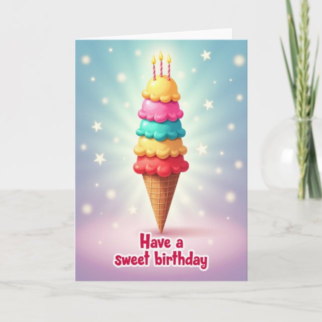 Sweet Scoops Birthday Card (Front)