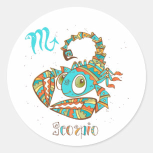 Sweet Scorpio Scorpion Classic Round Sticker