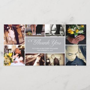SWEET SCRIPT COLLAGE   WEDDING THANK YOU CARD