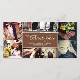 SWEET SCRIPT COLLAGE   WEDDING THANK YOU CARD