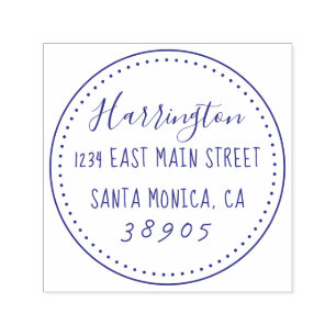 Sweet Script Family Name Return Address Self-inking Stamp