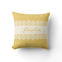 Sweet Script - Soft Yellow Lace Monogram
