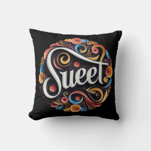 Sweet Script Typography Cushion