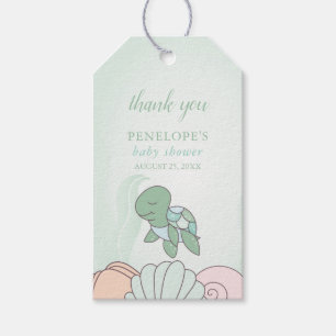 Sweet Sea Turtle Baby Shower Gift Tags