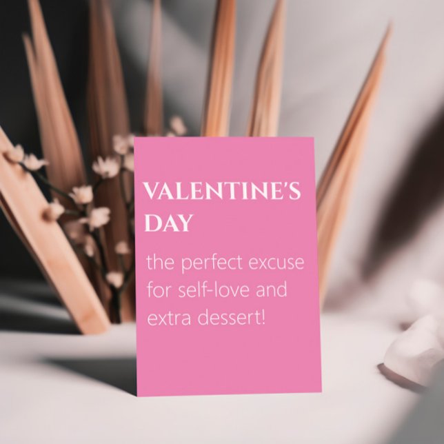Sweet Self-Love Pink Valentine's Day Postcard (Creator Uploaded)