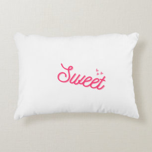 “Sweet Serenity: White Decorative Pillow” Cushion