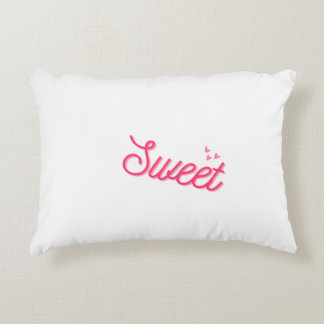 “Sweet Serenity: White Decorative Pillow” Cushion