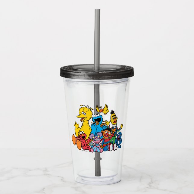Sweet Sesame Street Pals Acrylic Tumbler (Front)