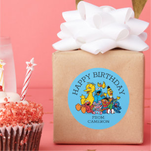 Sweet Sesame Street Pals Happy Birthday Gift Tag