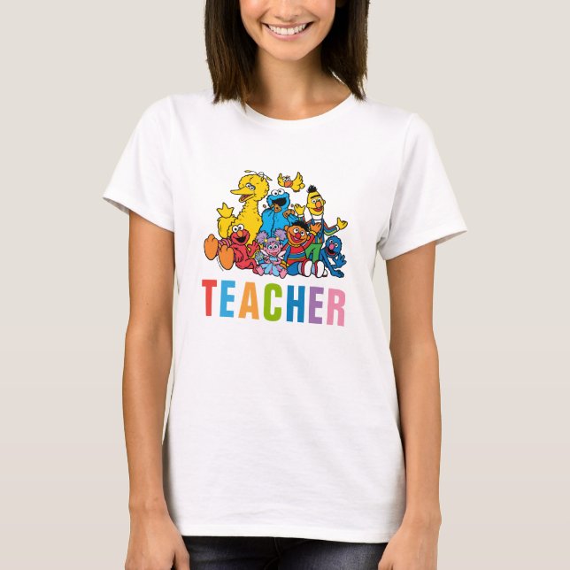 Sweet Sesame Street Pals Teacher T-Shirt (Front)