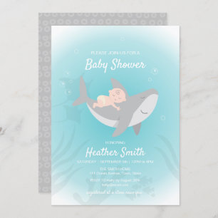 Sweet Shark Baby Shower Invitation