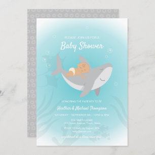 Sweet Shark Baby Shower Invitation
