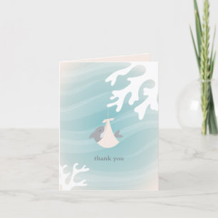 Sweet Shark Baby Thank You Card