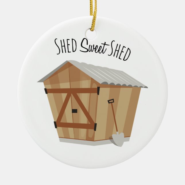 Sweet Shed Ceramic Tree Decoration (Front)