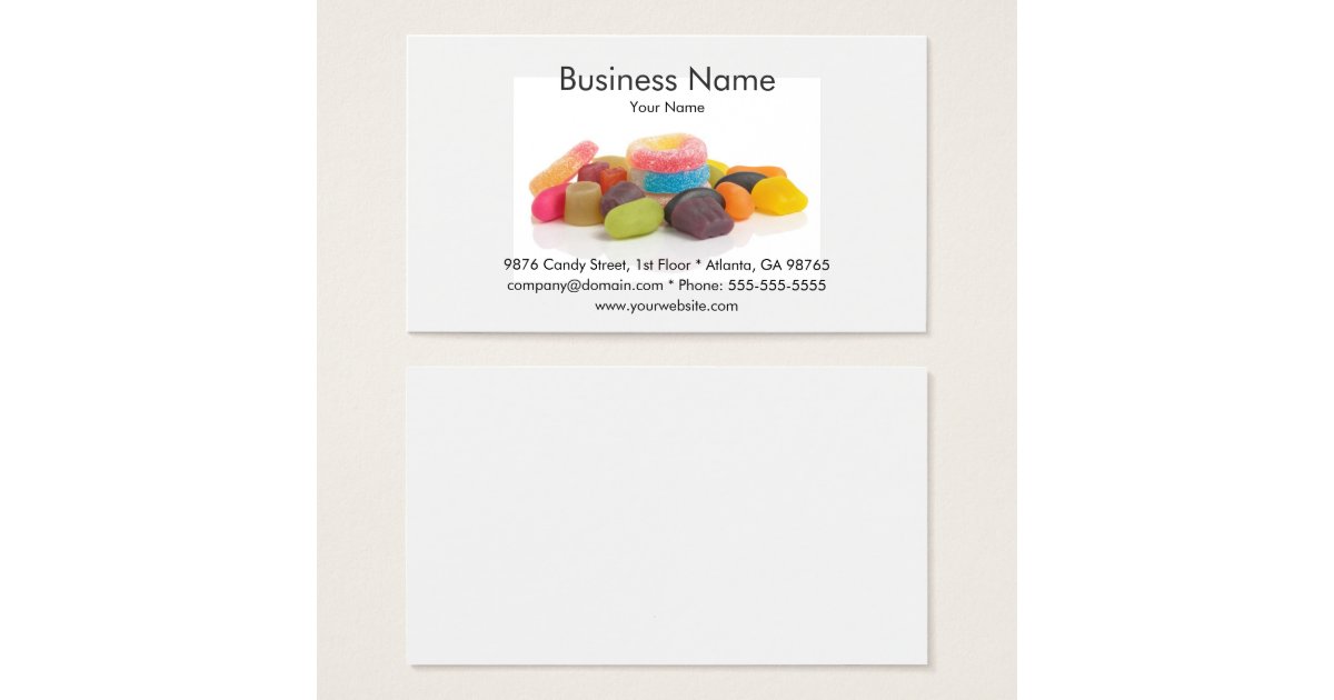 Sweet Shop Business Card Template Zazzle