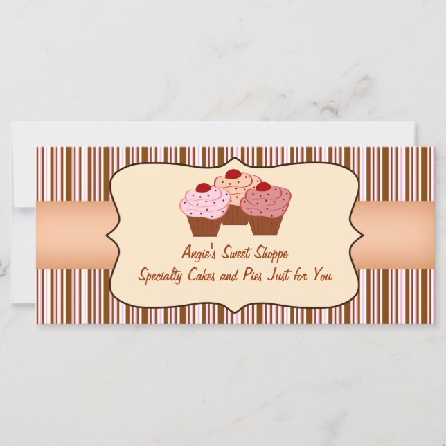 Sweet Shoppe Cupcake Business Gift Certificate (Front)