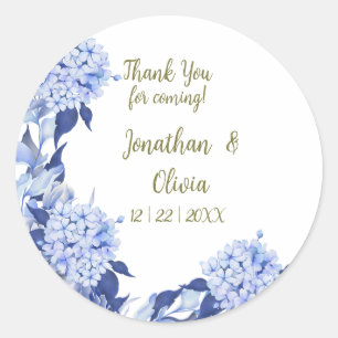 Sweet Shower Spring purple Floral Wedding Classic Round Sticker