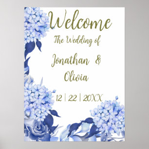 Sweet Shower Spring purple Floral Wedding Poster