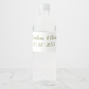 Sweet Shower Spring purple Floral Wedding Water Bottle Label