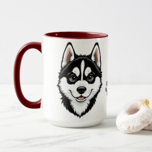 Sweet Siberian Husky Puppy Mug