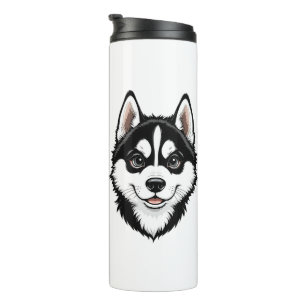 Sweet Siberian Husky Puppy Thermal Tumbler