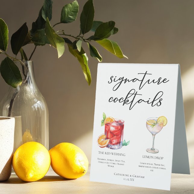 Sweet Signature Cocktails Wedding Menu (Creator Uploaded)