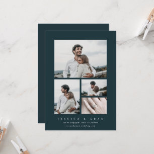 Sweet + Simple Modern We’re Engaged! Multi Photo 