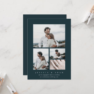 Sweet + Simple Modern We’re Engaged! Multi Photo 