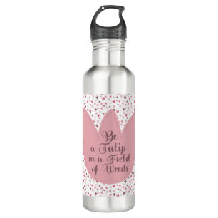 Sweet Simple Pink Tulip Pattern, all direction 710 Ml Water Bottle