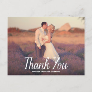 SWEET & SIMPLE   WEDDING THANK YOU POST CARD
