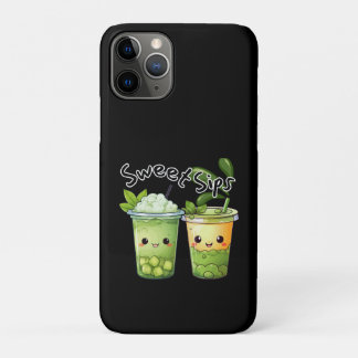 Sweet Sips Kawaii Bubble Tea Duo iPhone 11 Pro Case