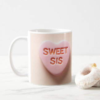 Sweet Sis Candy Heart Coffee Mug