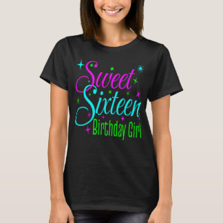 Sweet Sixteen 16 Birthday Girl Design T-Shirt