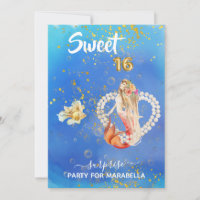 *~* SWEET SIXTEEN 16 Pearl Heart Mermaid Birthday