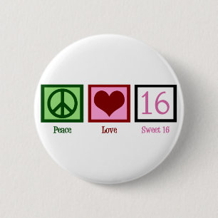 Sweet Sixteen 6 Cm Round Badge
