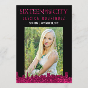 Sweet Sixteen and the City Program FAN Favour Invitation