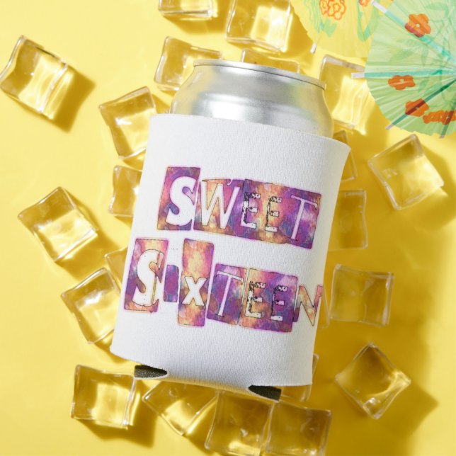 Sweet Sixteen Art Print Can Cooler (In Situ Summer)